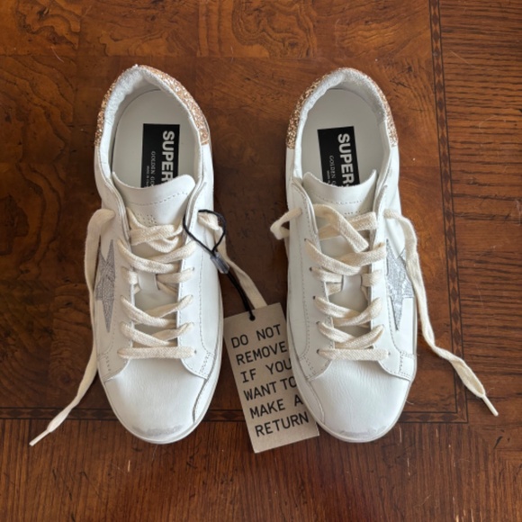 Golden Goose Women's Super-Star with silver leather star and snake print - Picture 4 of 10